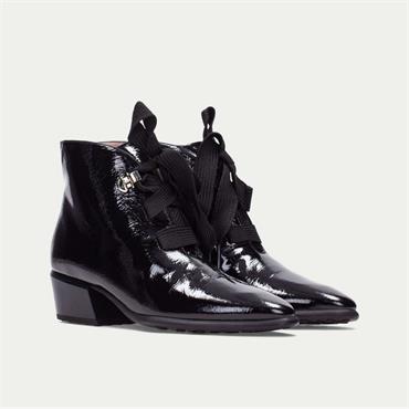 Hispanitas Verona Pointed Ankle Boot - Black Patent